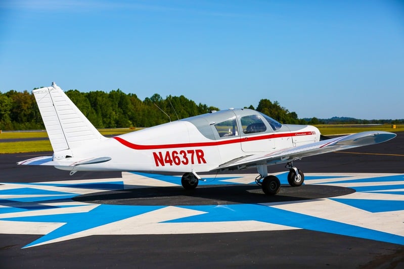 Piper Cherokee N4637R on the ramp at Upper Cumberland Regional Airport