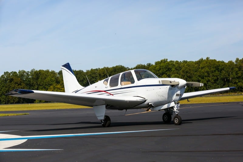 Beechcraft Debonair N857R on the ramp at Upper Cumberland Regional Airport
